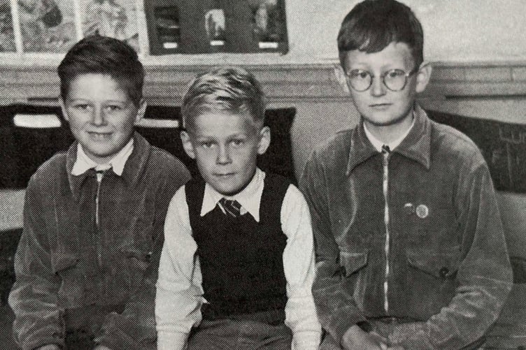 Porlock's Robert Shopland (right) with brothers Charlie and Richard.