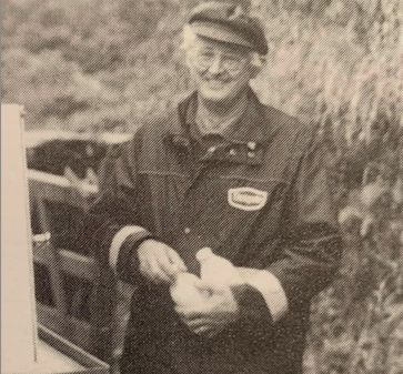 Robert Shopland pictured on his last day as a Porlock milkman before retiring.