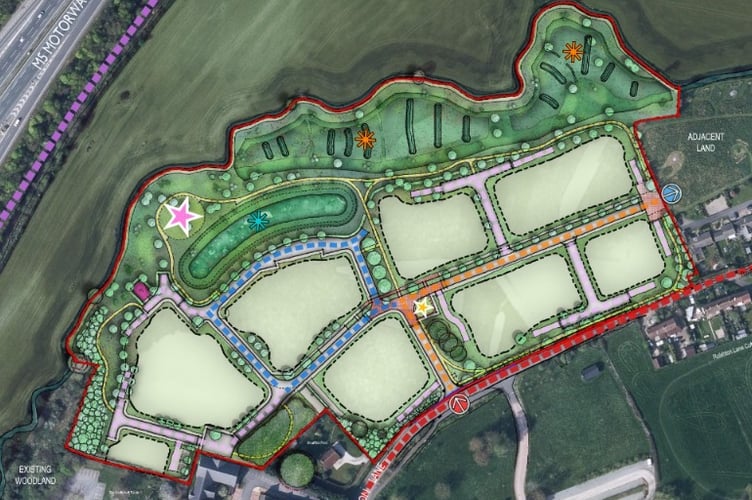 Plans for 150 homes on Ruishton Lane in Ruishton (Graphic: Focus On Design)