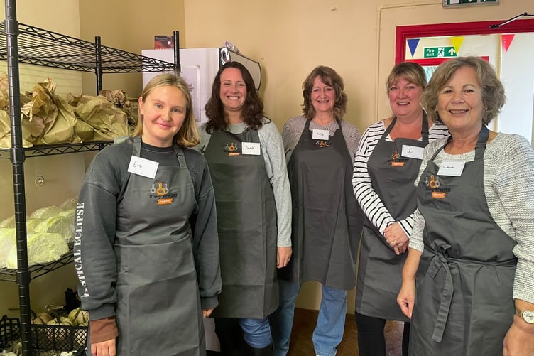 Some of the volunteers for the recently-launched Wivey Kitchen Pantry food charity.