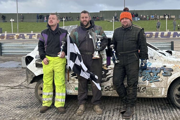 The Supreme Championship top three, left to right: Liam Shipway (third), Matt Brewer (first) and Phil Chapman (second).