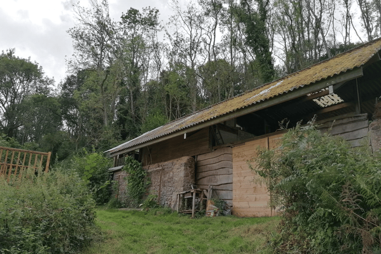 The isolated Sloecombe Barn, on Exmoor, which is subject to a planning application to allow it to be lived in. PHOTO: David Gurnett.