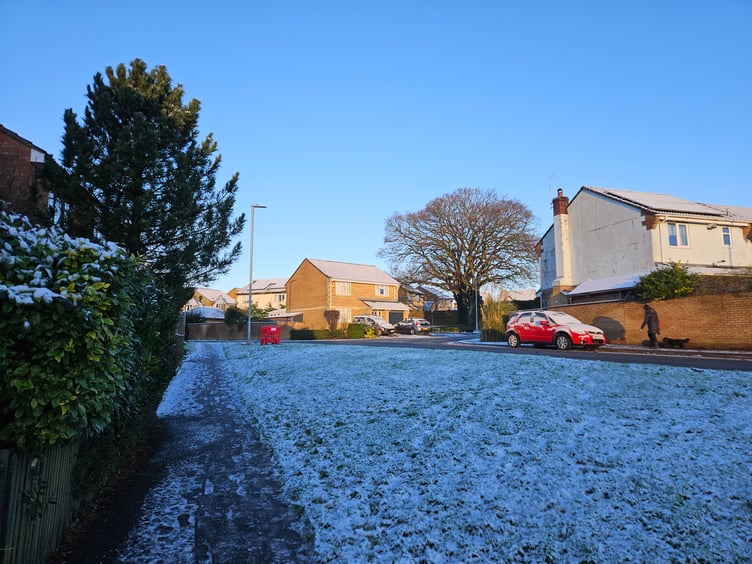 Frome covered in snow as winter weather sweeps through the town.