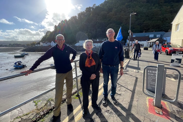 MP Rachel Gilmour in Minehead Harbour