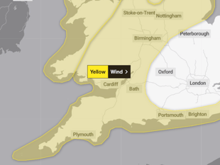 Met Office issues 24-hour warning for 'very strong winds' in Somerset