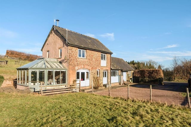 Converted stone barn on 15-acres of farmland on the market for £775K