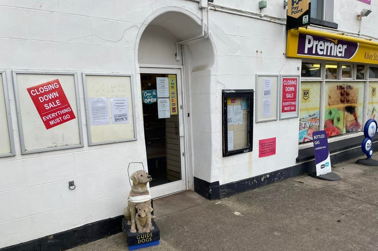 Kilve Stores and Post Office has closed following a decline in trade over recent years.