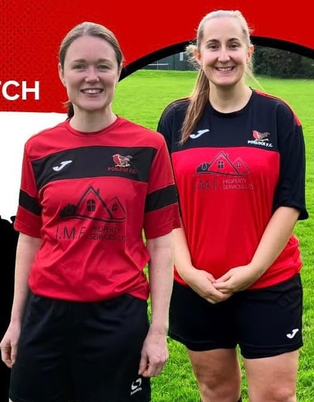 Rhiannon and Kirsty - P:orlock's Players of the Match