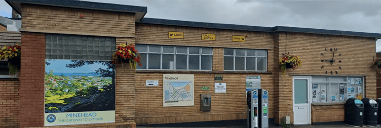 Work is underway to repair damaged public toilets in Minehead's Summerland car park. PHOTO: MTC.