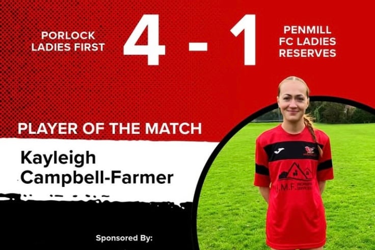Porlock's Player of the Match - Kayleigh Campbell-Farmer