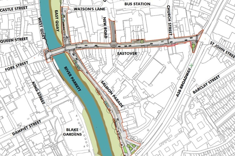 Plans for the Eastover section of the Celebration Mile in Bridgwater (Graphic: Macgregor Smith Landscape Architects)