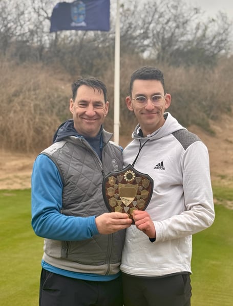 Captain's Winter 4 Ball winners - Glenn Ross (left) and Daniel Ross