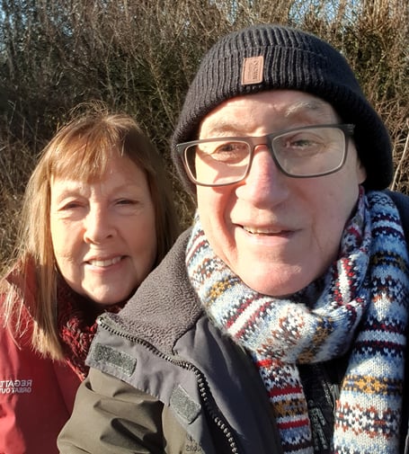 Chris Webb with his wife Cilla