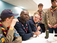 Explorer scouts complete challenge and meet UK's Chief Scout