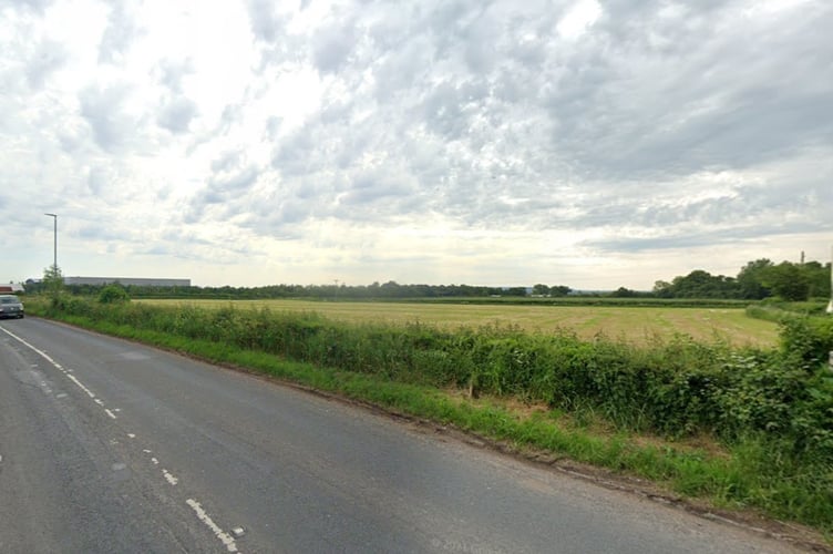Proposed site of new housing development and medical centre on the A38 Taunton Road in North Petherton (Image: Google Maps)