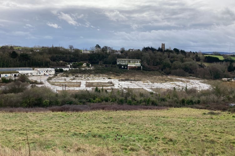 The former Wansborough Paper Mill site in Watchet, seen from the Mineral Line active travel route (Photo: Daniel Mumby)