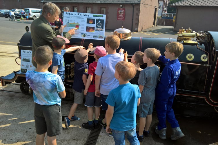 Chris Vine, author of the 'Peter's Railway' books, will be helping with 'young engineers days' on the West Somerset Railway.