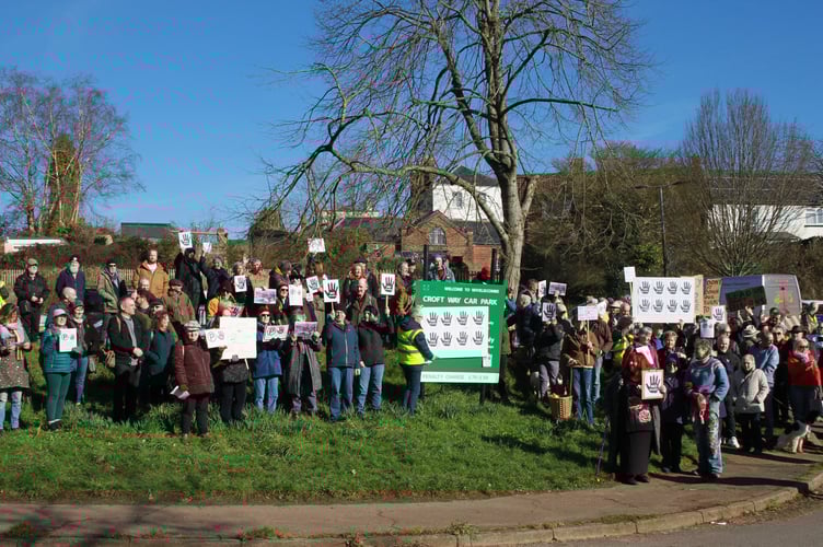 A huge anti-car parking charges demonstration was held in Wiveliscombe on Saturday.PHOTO: George Ody.
