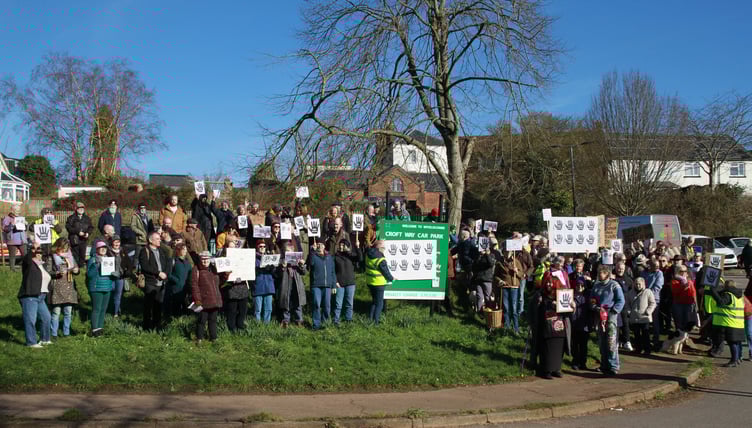 A huge anti-car parking charges demonstration was held in Wiveliscombe. PHOTO: George Ody.