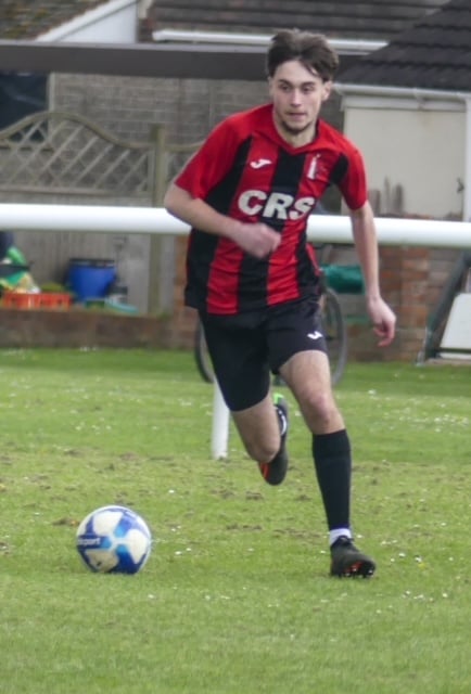 Alfie Cox - off target with a couple of long range shots for Watchet