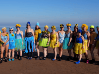 Hospice swimmers brave icy waters in fund-raising dip