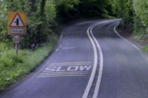 Roadside signs showing speed limits on the A39 are becoming so dirty that campaigners fear speeding motorists will avoid prosecution. PHOTO: Google Maps.