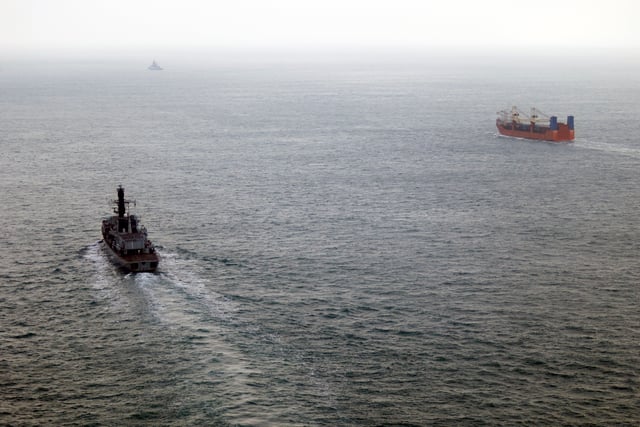HMS Somerset's crew monitoring Russian task group in UK waters