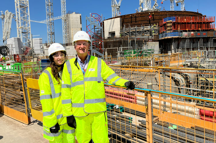 Father and daughter Terry and Lucy Mannion are among multi-generational families working at Hinkley Point C.