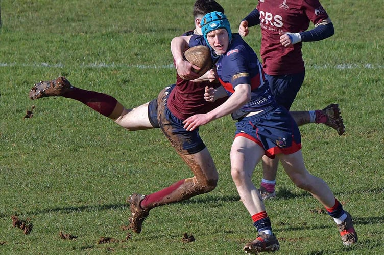 Tom Pike - first half scorer for Wiveliscombe