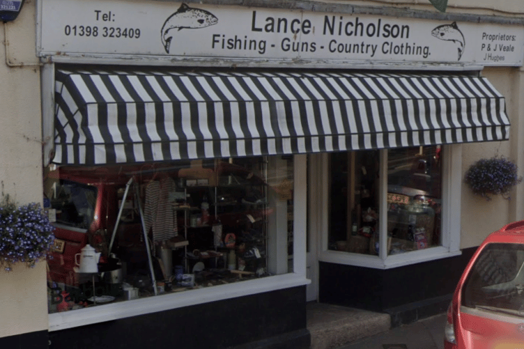Lance Nicholson Fishing and Guns, in Dulverton, has been shortlisted for a rural businesses award. PHOTO: Google Maps.