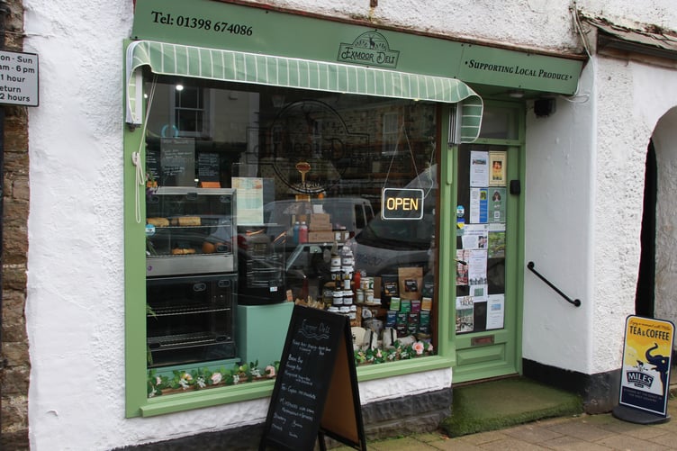 Exmoor Deli, Dulverton, where customers responded with generosity after the theft of a charity collection box. PHOTO: George Ody.