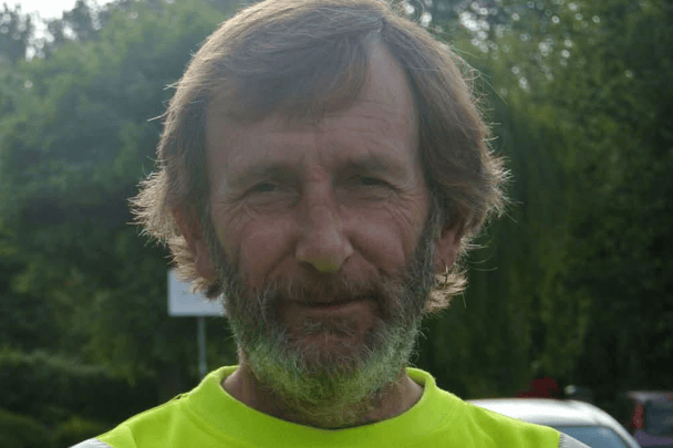 The late Watchet street sweeper Nigel Bridger, for whom residents want to see a permanent memorial placed next to the town's harbour.