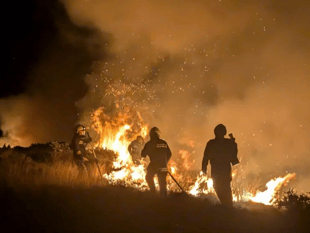 Large heathland fire thought to be work of arsonists