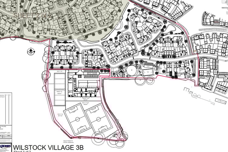 Plans for new Wilstock Primary School within development of 248 homes in Bridgwater