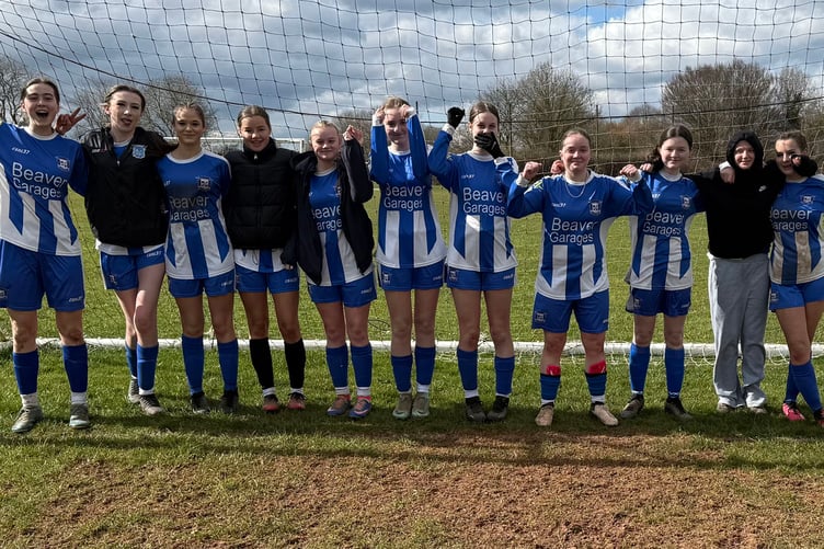 Minehead girls celebrate another fine victory