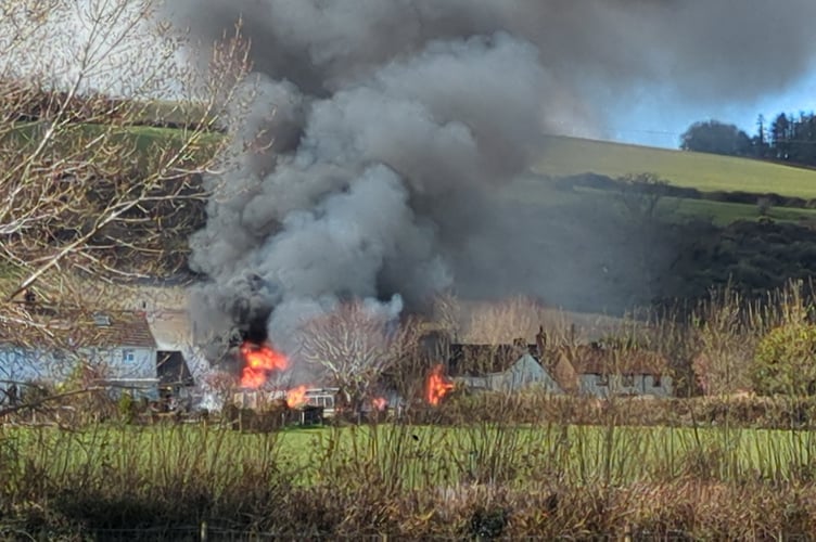 A huge fire broke out in Withycombe on Sunday. PHOTO: Andrea Paladino/George Ody.