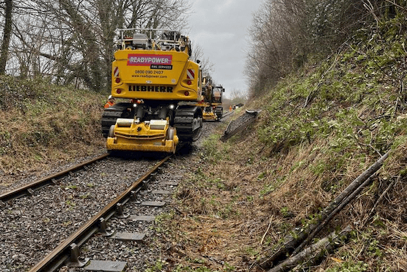 The cost of hiring a Volker Rail Lightweight Tamping machine for winter maintenance on the West Somerset Railway was met by volunteer supporters. PHOTO: WSR.