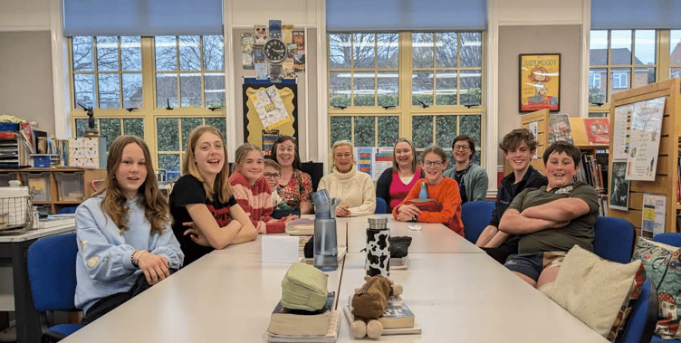 MP Rachel Gilmour meets Minehead Middle School students leaders and school council members during a visit.