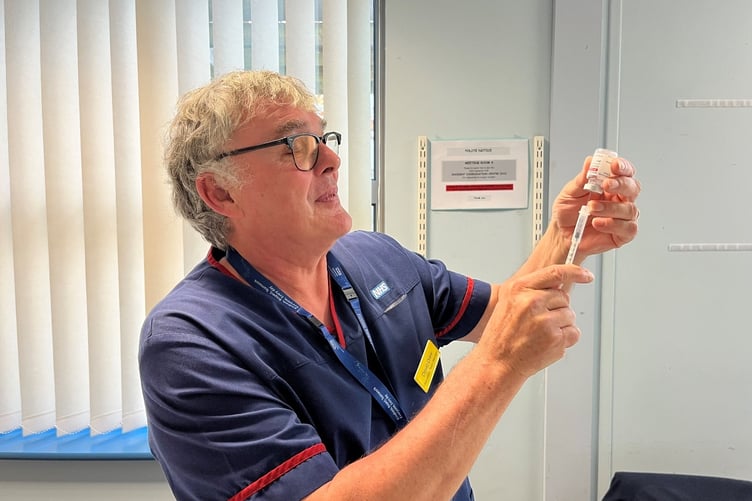 David Drew, from the Somerset Foundation Trust vaccination team.