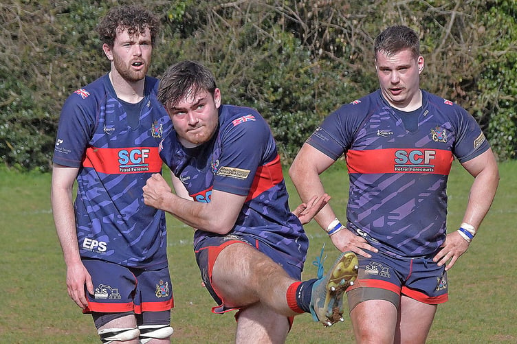 Action from Wiveliscombe 2nd XV's match a fortnight ago