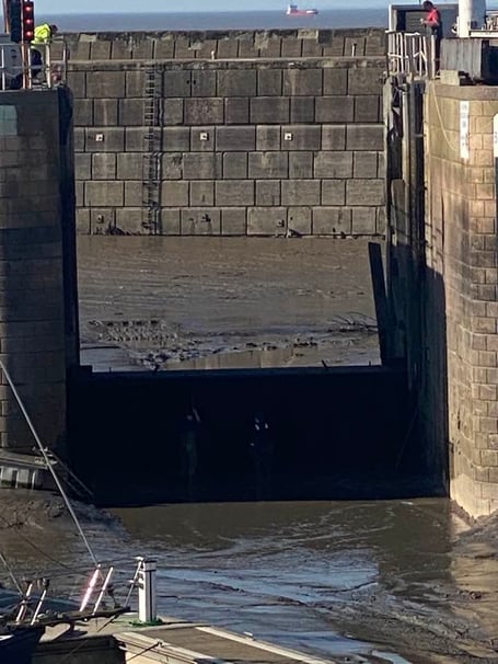  New owner Western Marinas Ltd is bringing Watchet Marina's gate back into working order. PHOTO Martin Stevens.