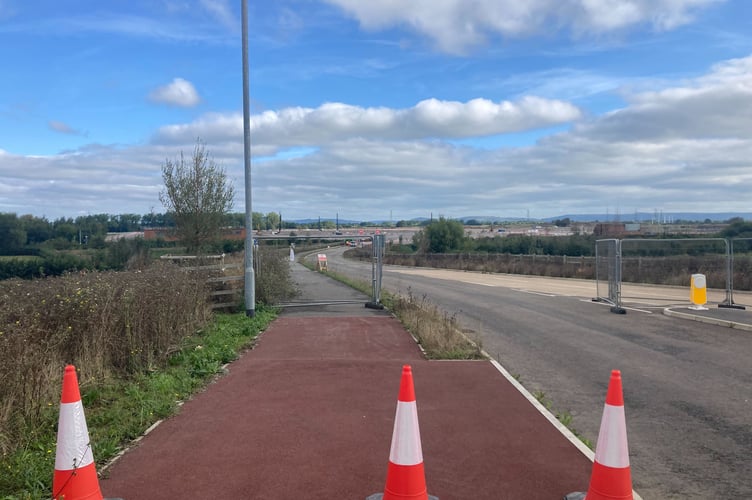 View of the gigafactory site from Enterprise Way in Puriton (Photo: Daniel Mumby)