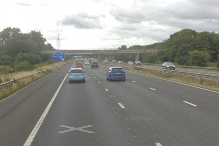 Proposed site of Junction 22A on the M5, serving the gigafactory site (Image:  Google Maps)