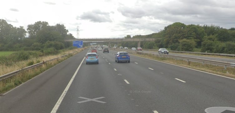 Proposed site of Junction 22A on the M5, serving the gigafactory site (Image:  Google Maps)