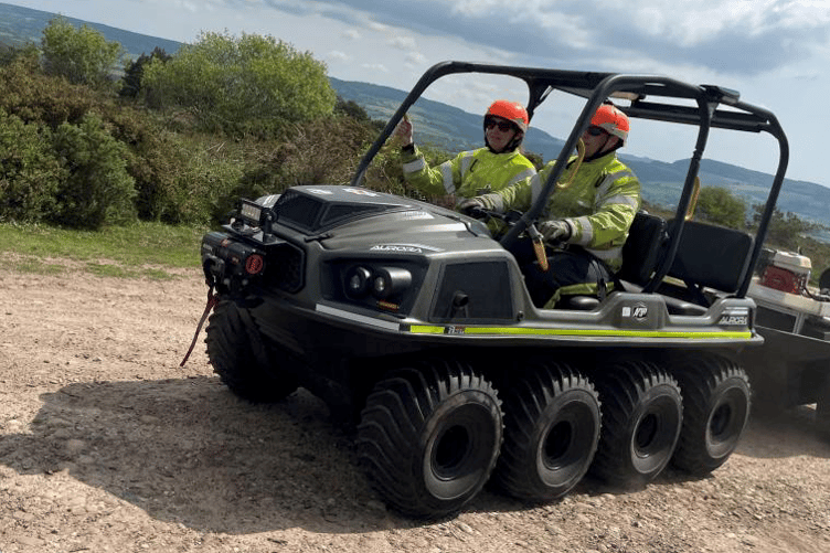 A Devon and Somerset Fire and Rescue all terrain vehicle used for fighting heathland fires. PHOTO: DSFR.