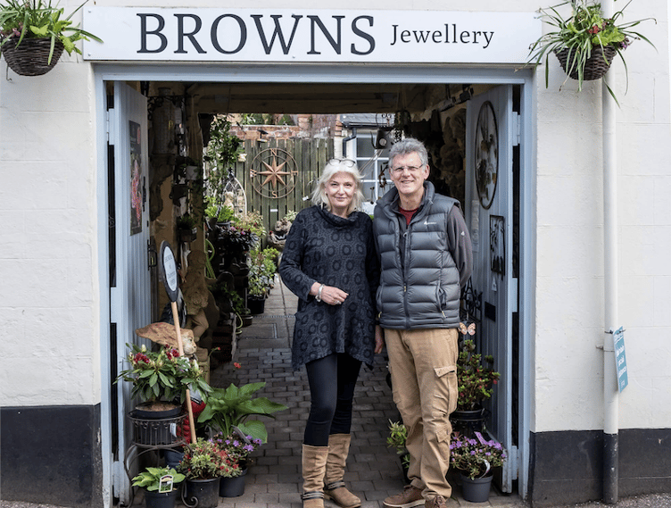Phil and Seonee Brown want to sell their Dulverton shop and retire. PHOTO: Visit Dulverton.