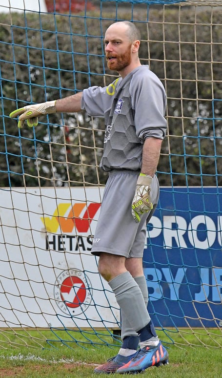 Goalkeeper Michael Parker - suffered a serious leg injury while playing for Minehead