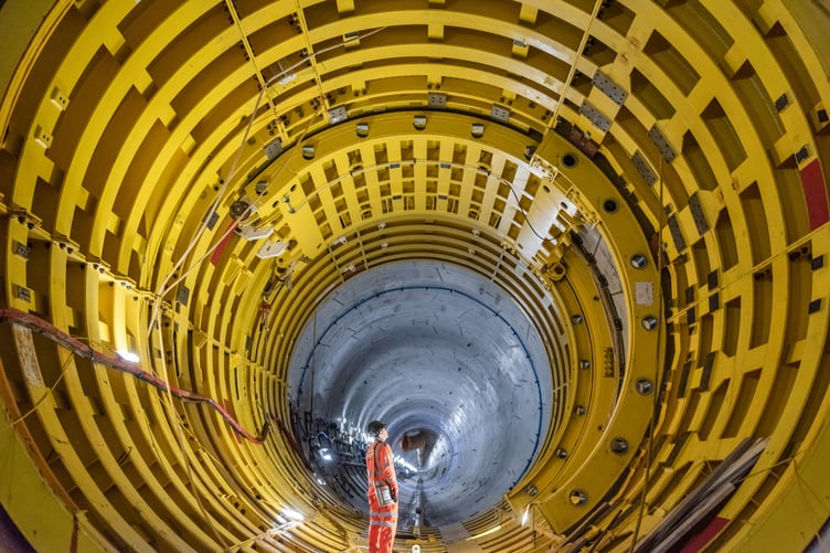 Five-and-a-half miles of tunnels are being excavated under the sea at Hinkley Point C. PHOTO: EDF.