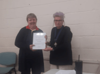 Sam is town's first volunteer of the year