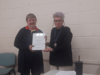 Sam is town's first volunteer of the year